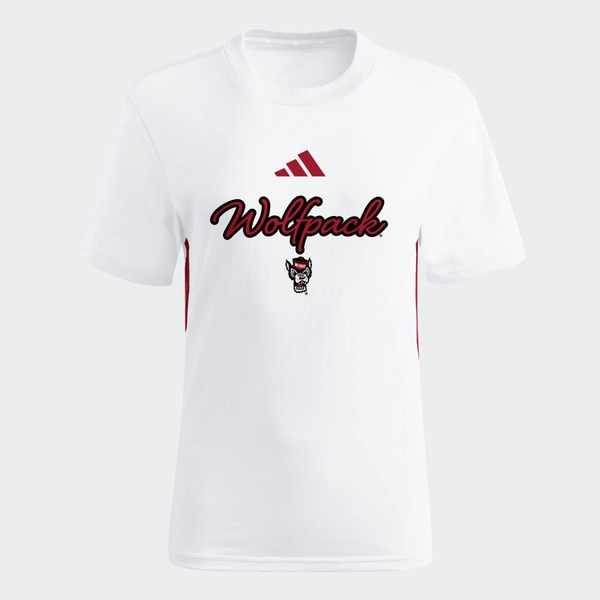 White/Red Sideline Ladies 3-Stripe